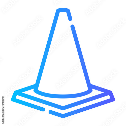 traffic cone gradient icon