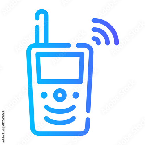 walkie talkie gradient icon