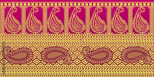 beautiful graphic saree design and this sari design is in Indian style which is for textile fashion industry and it can be used as wallpaper backdrop and website bg this style is originated in india