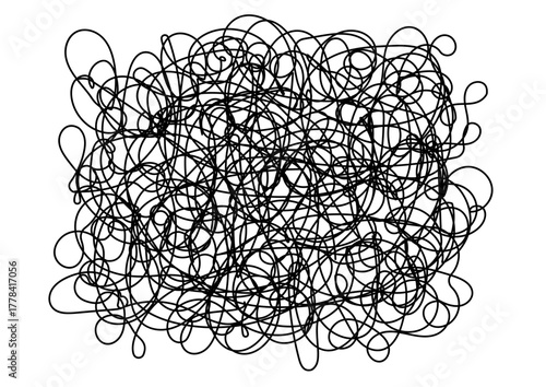 こんがらがった線