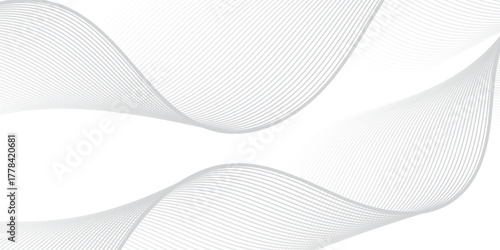 Abstract Black smooth wave on a white background. Dynamic sound wave. Design element. abstract white background.