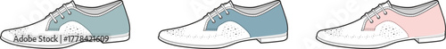 Stylish Footwear Collection A Trio of Casual Sneakers in Pastel Hues for Everyday Comfort and Fashion