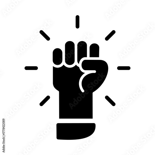 Mental health solid icon. Resilience building illustration.