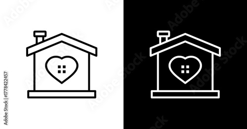 Home Sweet  White Icon Set Design