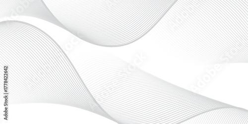 Abstract Black smooth wave on a white background. Dynamic sound wave. Design element. abstract white background.