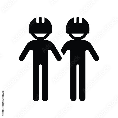 engineer cooperation solid icon vector design good for web or mobile app