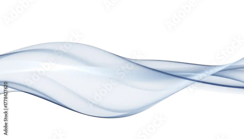 flowing transparent ribbon wave, soft curve, smooth glass texture, minimal modern abstract, isolated on transparent background.

