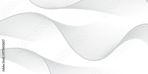 Abstract Black smooth wave on a white background. Dynamic sound wave. Design element. abstract white background.