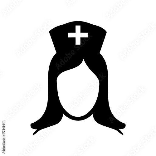 A Simple yet powerful nurse icon symbol for healthcare and medicine