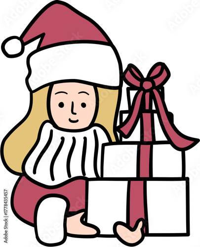 santa claus with gifts