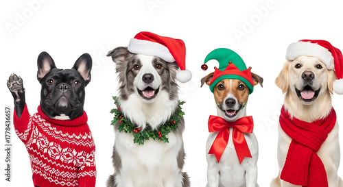 Christmas Dogs Holiday Pet Animal Festive Season Canine Costume Party