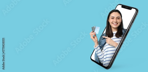 Young woman with credit car...
