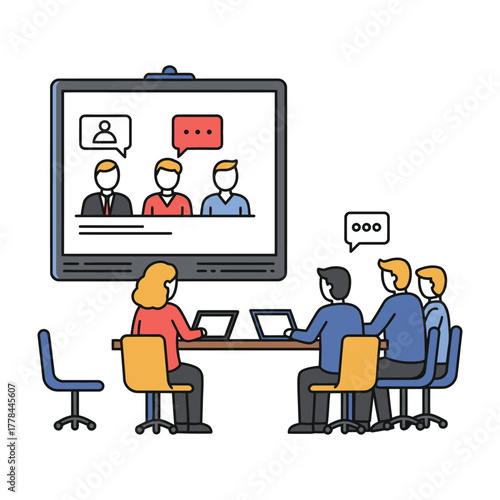 Team Collaboration on Video Conference Call