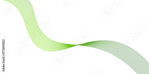 Abstract green lines for website, banner and brochure, Curve flow motion illustration, Green line wave background element, Modern colorful flowing wave lines and glowing moving lines.