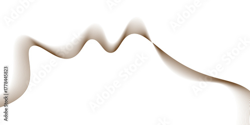 Abstract brown wave pattern with thin lines on a white background ,Abstract smooth curve style line design brown wave curve line ,abstract gradient and brown wave curve lines,