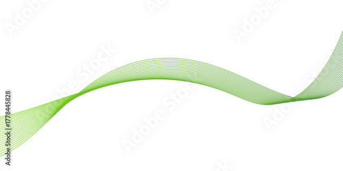 Abstract green lines for website, banner and brochure, curve flow motion illustration, green line wave background element, modern colorful flowing wave lines and glowing moving lines.