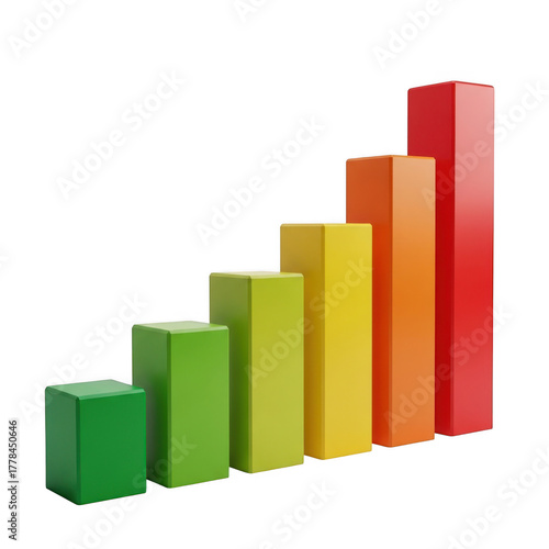 3d bar chart growing trend isolated on transparent background Free Download 3d bar chart growing trend isolated on transparent background - GFXLoad