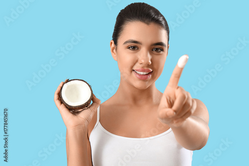 Beautiful young woman with ...