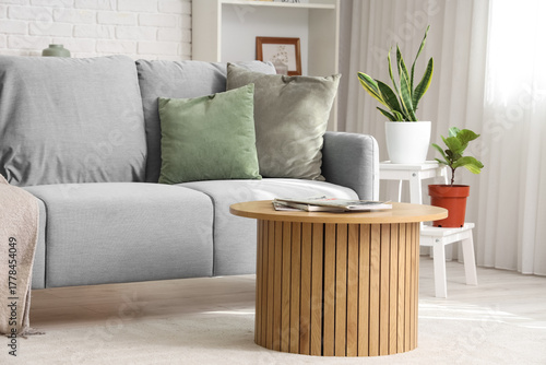 Magazines on coffee table i...