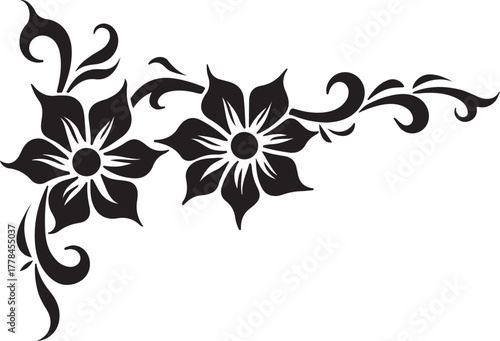 Elegant Floral Vector Art showcases a minimalist design with delicate botanical elements and refined details