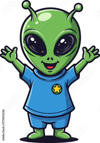 charming space ambassador radiates joy, inviting universal connection and wonder