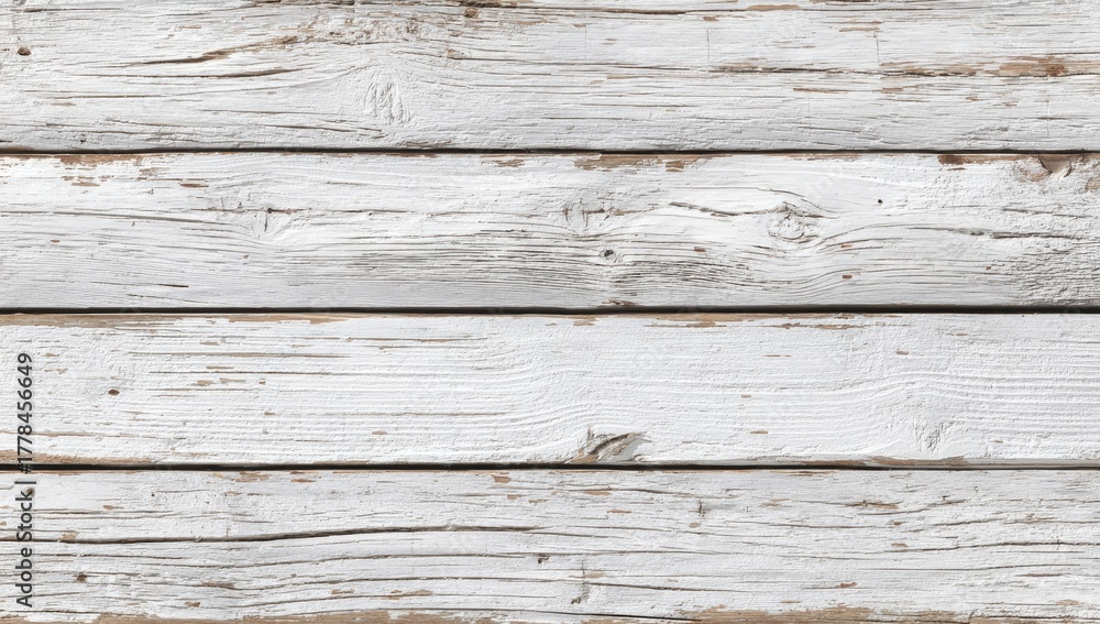 Naklejka premium Whitewashed wooden planks. Horizontal texture