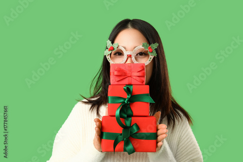 Young Asian woman in decora...