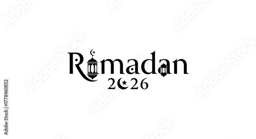 Ramadan 2026 crescent moon lantern islamic holy month greeting