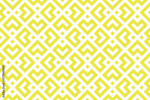 Abstract geometric pattern. A seamless vector background. White and yellow ornament. Graphic modern pattern. Simple lattice graphic design