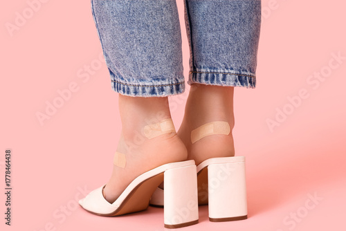 Legs of young woman in shoe...