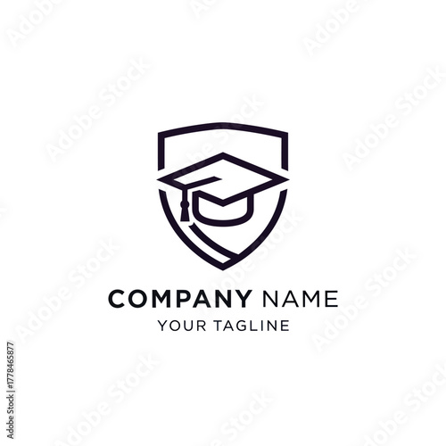 Academic Shield Logo Design for Educational Institutions and Schools.