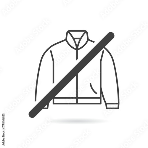 Vector Isolated No Jacket Icon