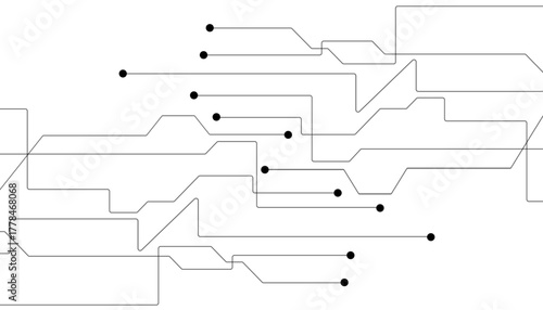 Abstract digital technology futuristic internet network speed connection white and blue background. Technology background with crossed lines and dots.