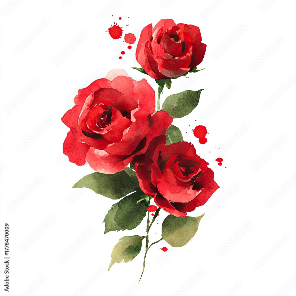 Fototapeta premium Watercolor Roses