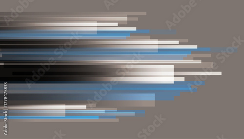 Abstract blue light trails in the dark, motion blur effect