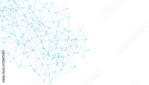 High-resolution abstract digital background featuring glowing black plexus of interconnected points and lines.