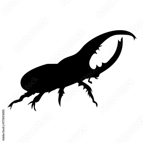 Rhinoceros Beetle Silhouette 