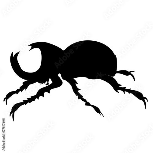 Rhinoceros Beetle Silhouette 