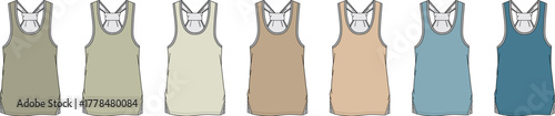 Collection of Women's Sleeveless Tank Tops in Various Earth Tone Colors and Styles for Summer Wear