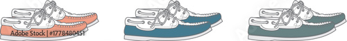 Sailing Shoes Collection Colorful Footwear Design for Nautical Adventures and Summer Style