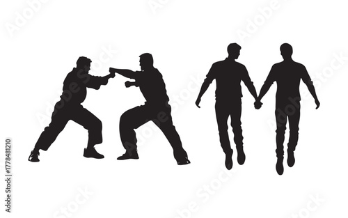 silhouettes of people