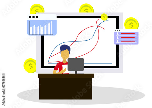 Financial Analyst Vector Image  