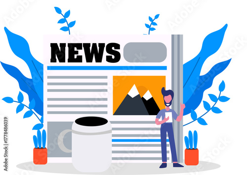 News Anchor Vector Image 