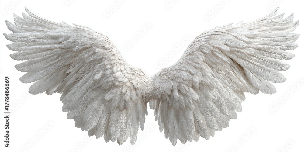 Obraz premium Pair of white angel wings (2)