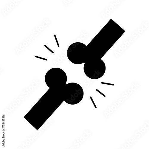 Bone icon on white background