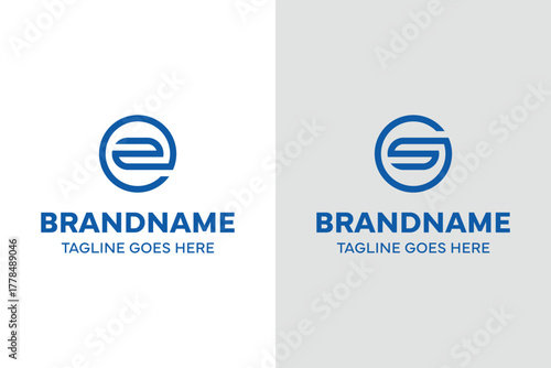 Letters EZ or GS Monoline Logo, symbolizing simplicity, connection, and modern elegance