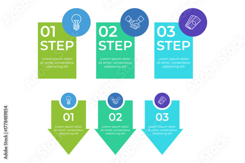 Infographic illustrating clear, step-by-step process for effective planning and execution. Each step visually distinct, guiding viewers through necessary actions