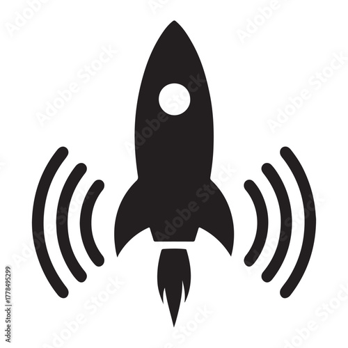 Rocket icon vector. Startup icon vector.