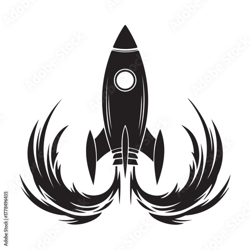 Rocket icon vector. Startup icon vector.