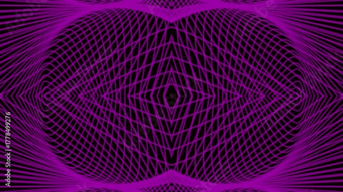 Purple glowing web mesh abstract loop animation with geometric design